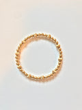 5mm 14k Gold Filled Bead Bracelet with 6mm Corrugated Accent Bead