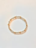 Crystal Bead Bracelet w/ 6mm Gold Filled Bead Accent